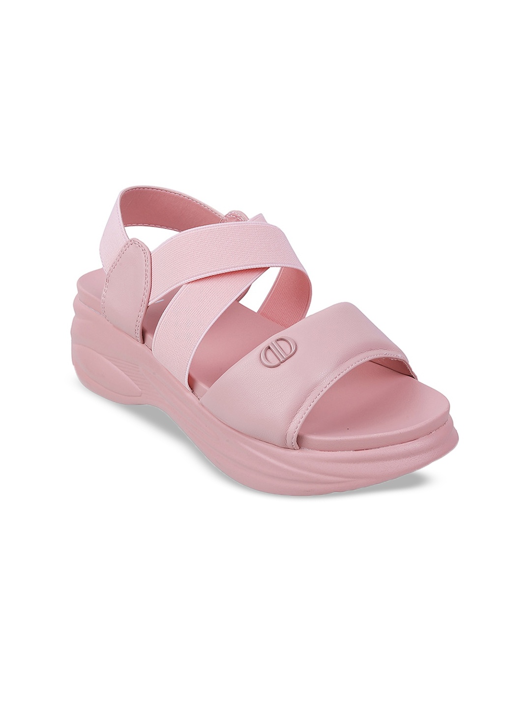 

Mochi Open Toe Flatform Heels, Peach