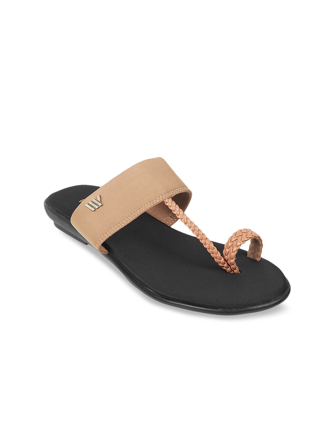 

WALKWAY by Metro Textured One Toe Flats, Beige