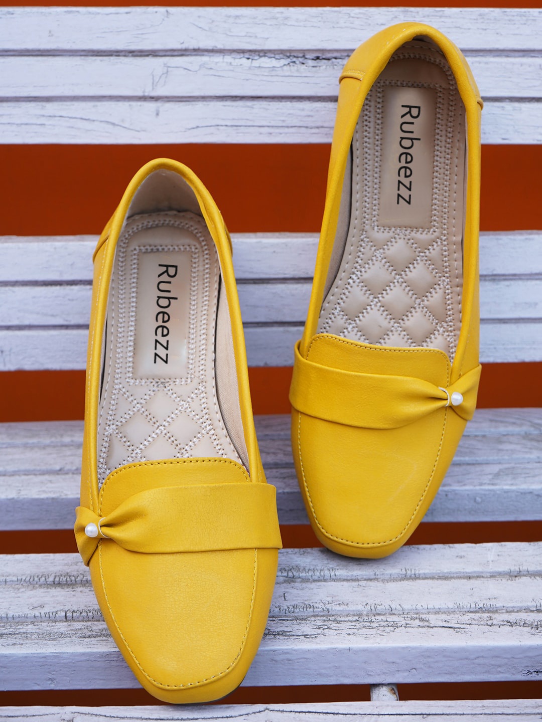 

Rubeezz Round Toe Ballerinas, Yellow
