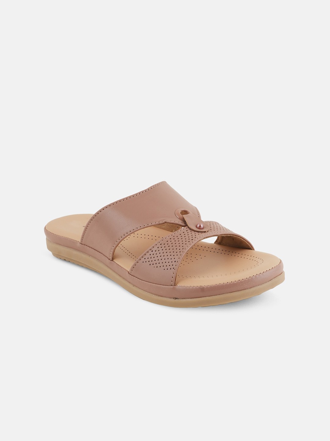 

Rubeezz Textured Open Toe Flats, Nude