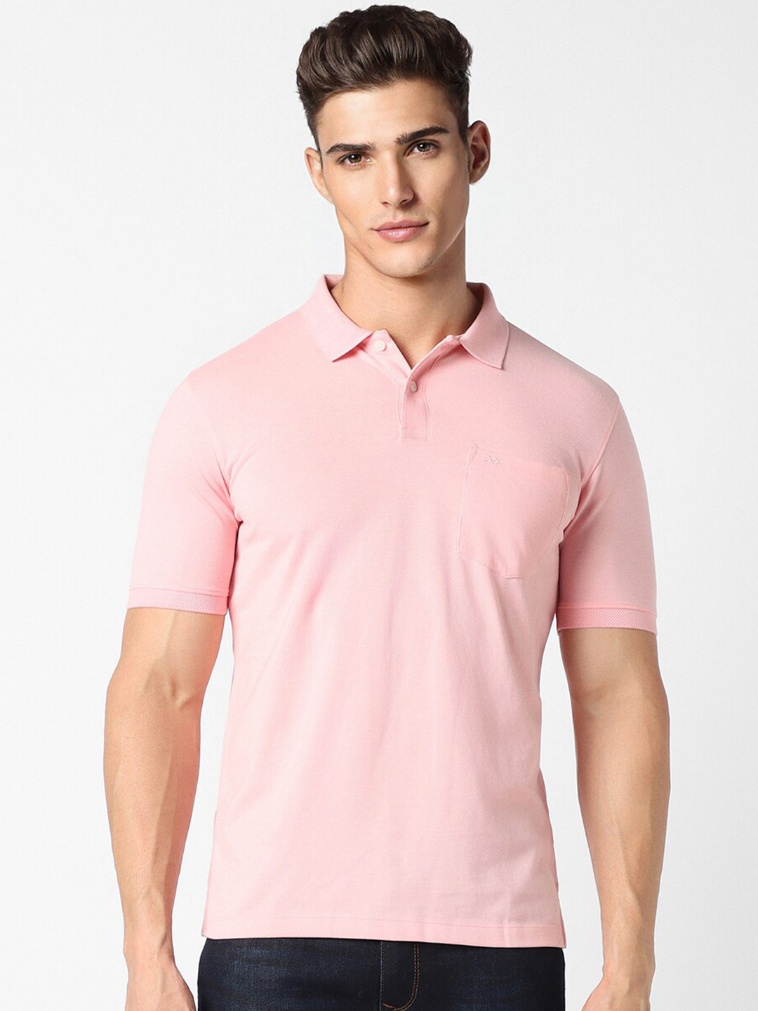 

Peter England Polo Collar Regular Fit T-shirt, Pink