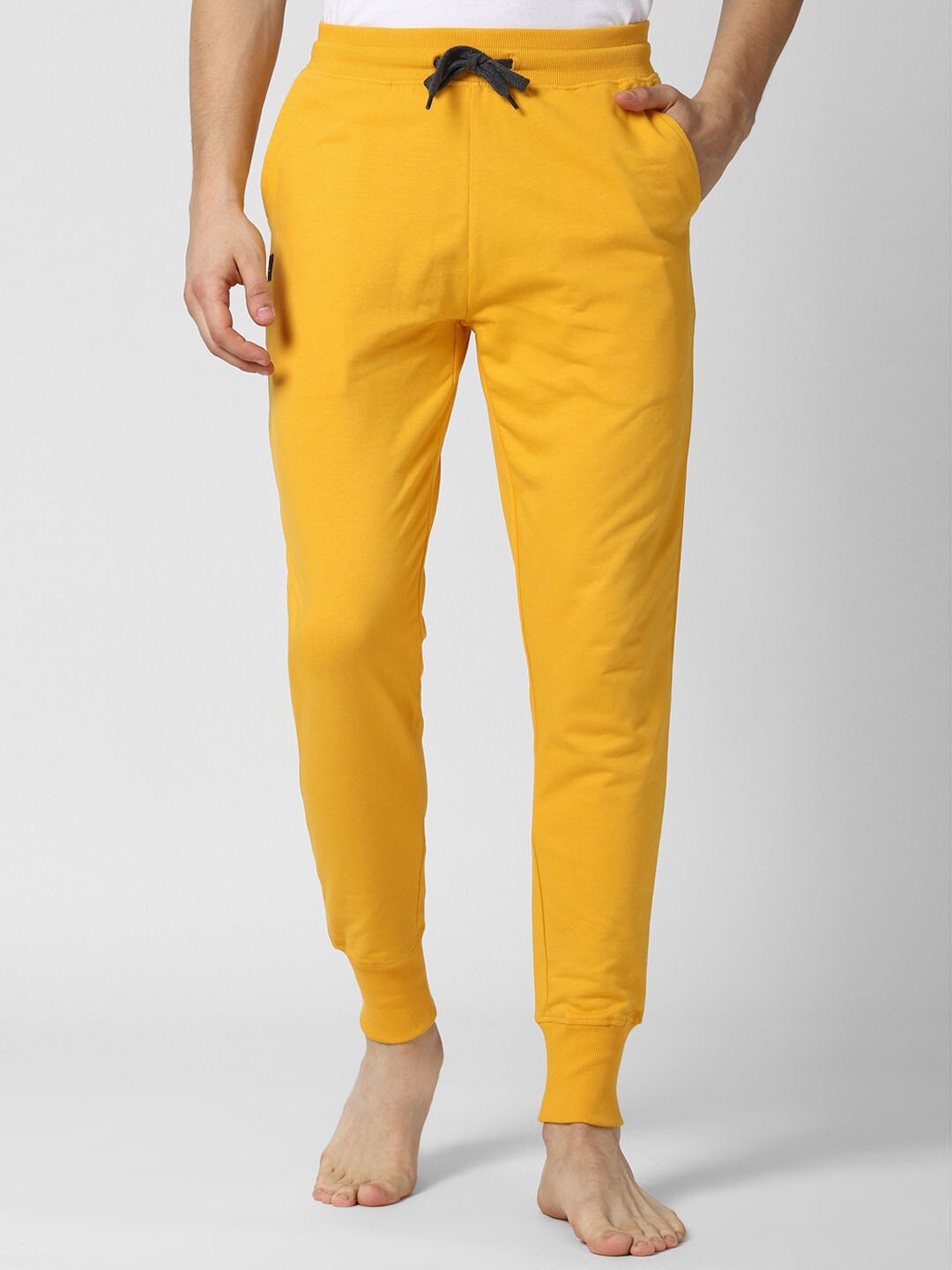 

Peter England Men Mid Rise Jogger, Yellow