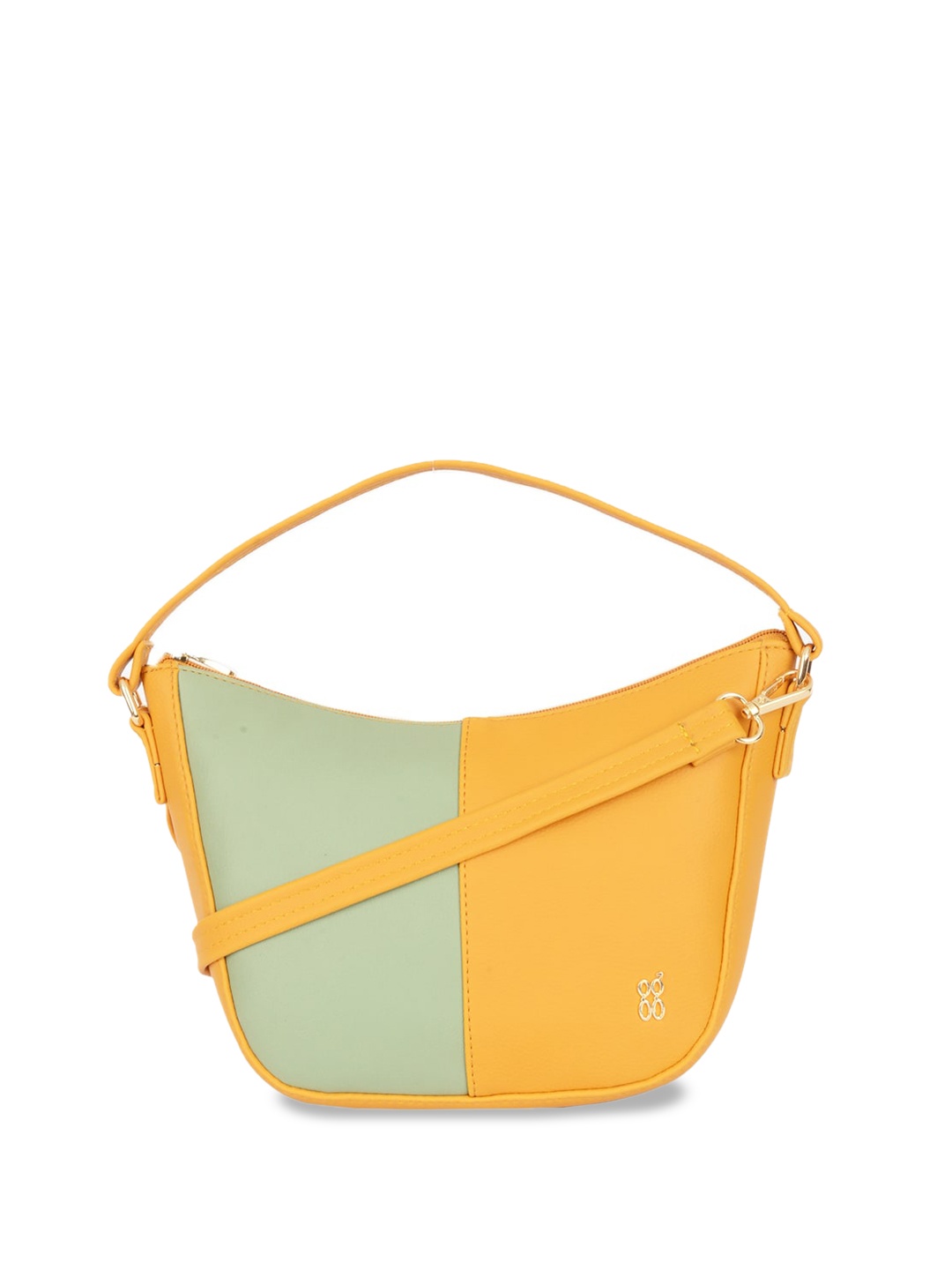 

Baggit Lxe Mochat 3T5 Ressa Chrome Colourblocked Structured Sling Bag, Yellow