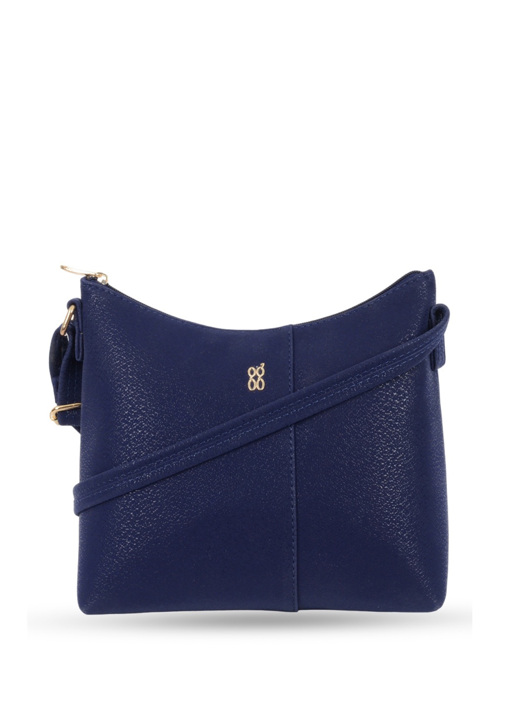 

Baggit Textured Structured Hobo Bag, Blue