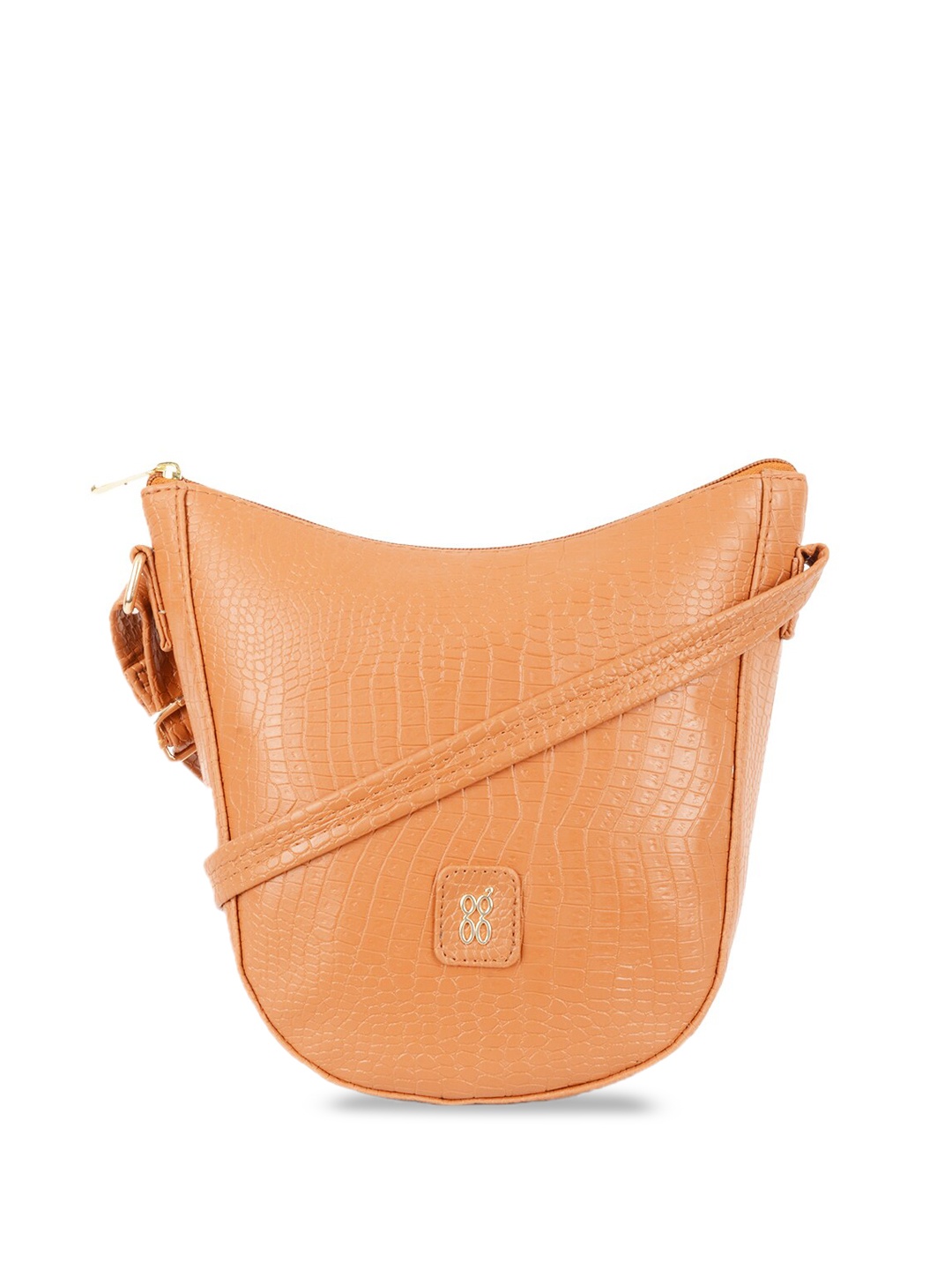 

Baggit Animal Textured Structured Sling Bag, Tan