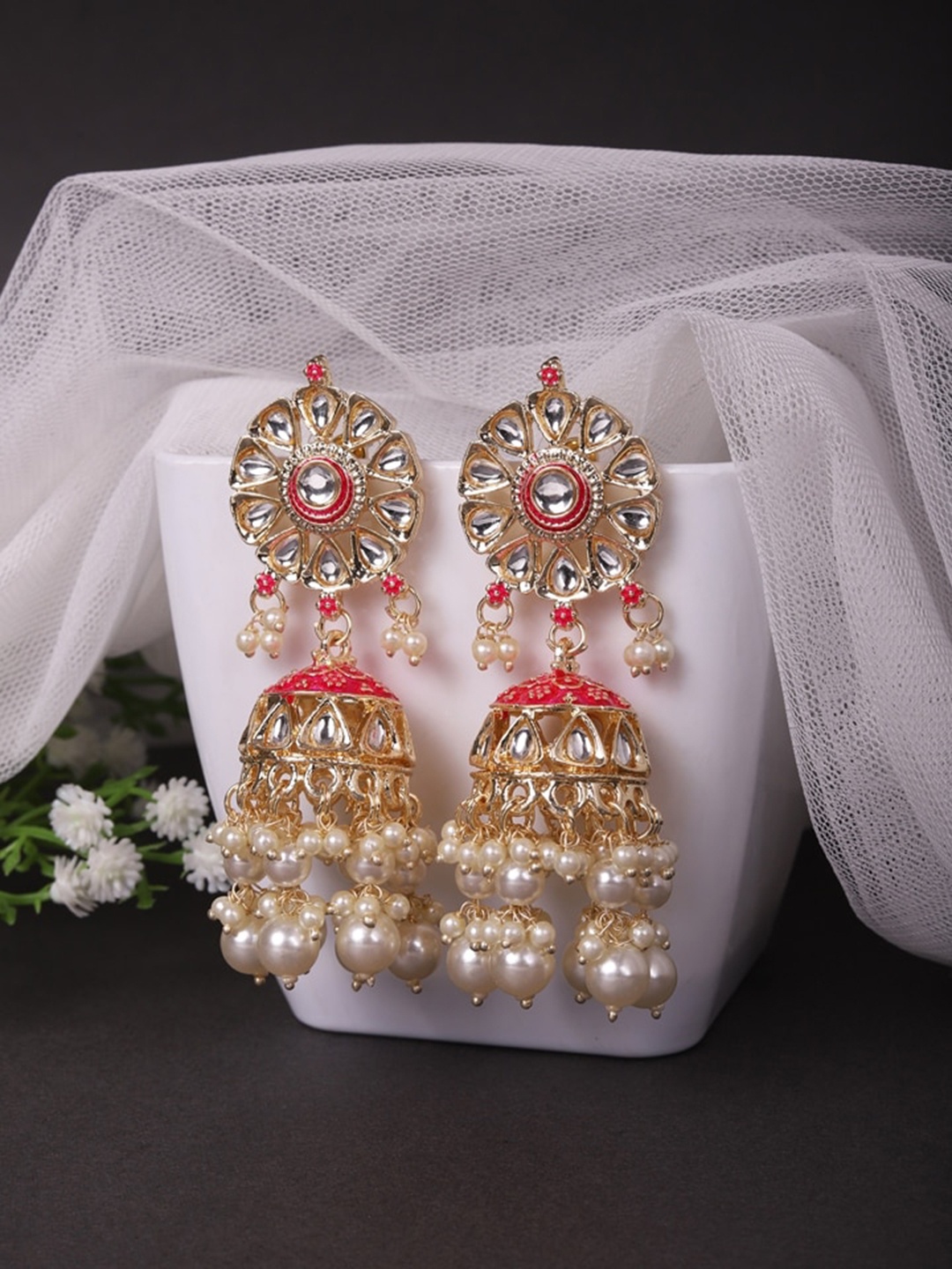 

Cierra Gold-Plated Contemporary Jhumkas