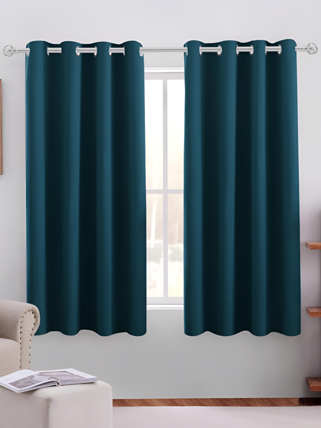 

MISTIVA Teal Green 2 Pieces Room Darkening Window Curtains