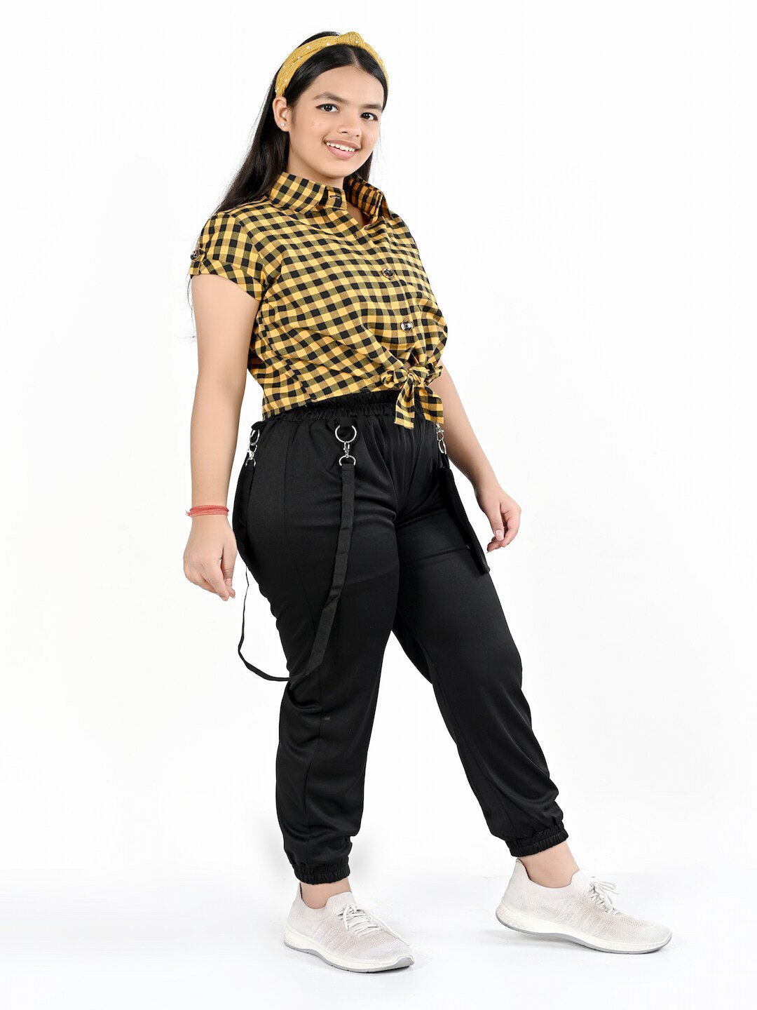

BAESD Girls Printed Shirt with Trousers, Yellow