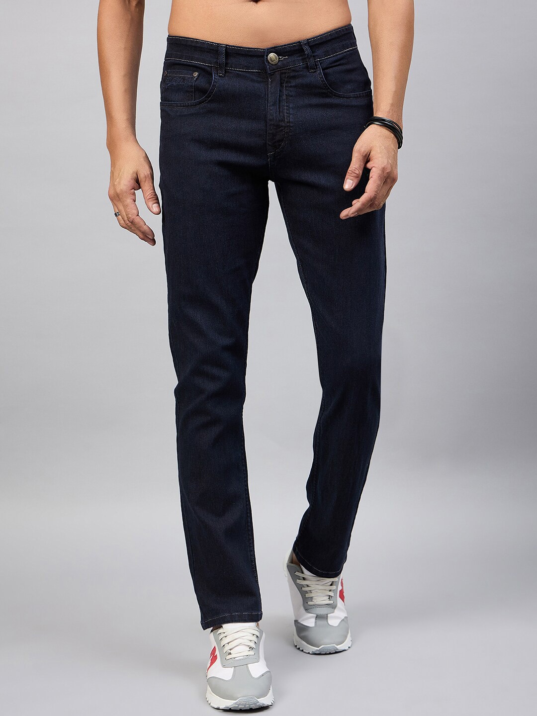 

Club York Men Slim Fit Clean Look Mid-Rise Cotton Jeans, Blue