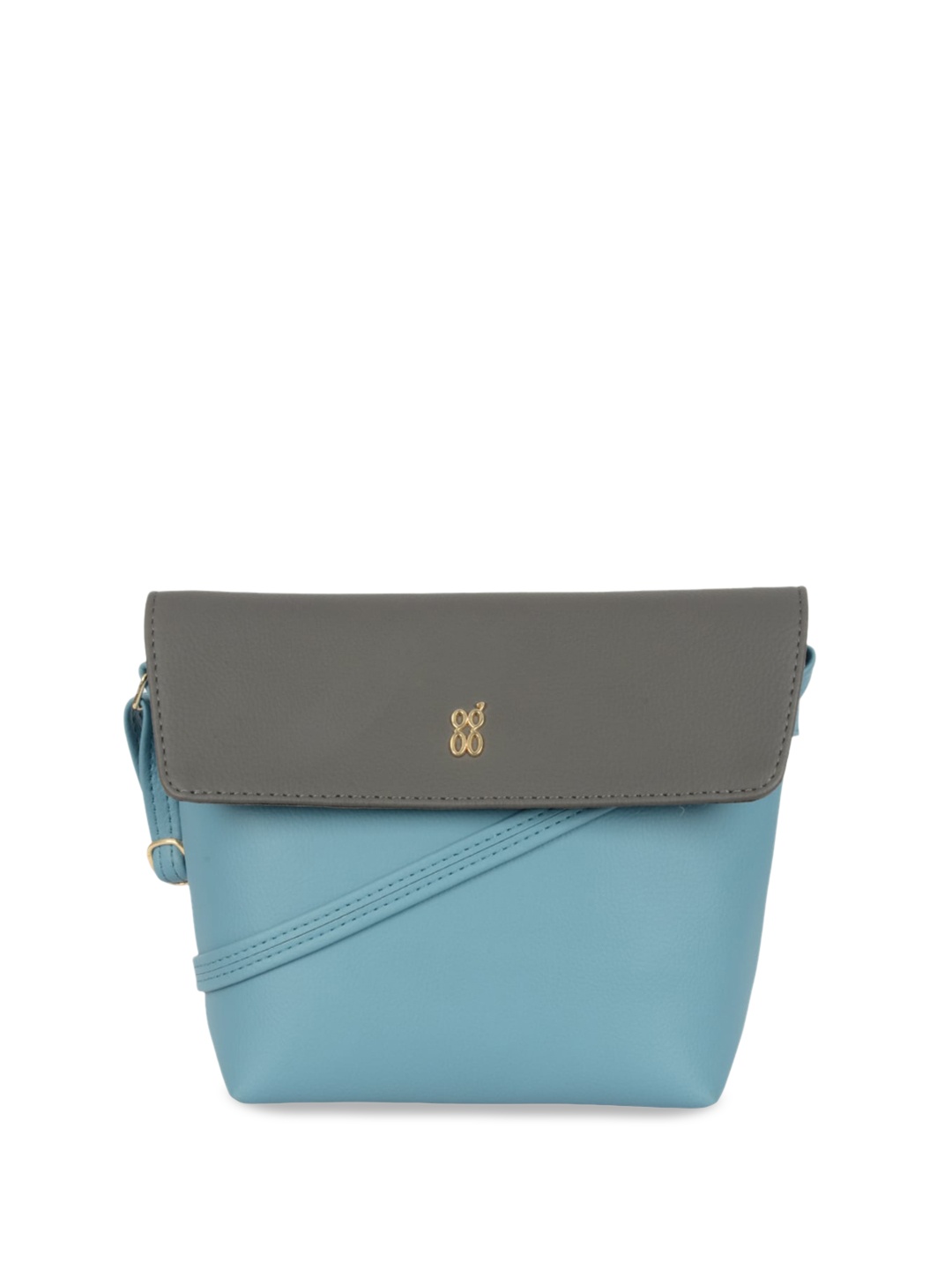 

Baggit Colourblocked Structured Sling Bag, Blue