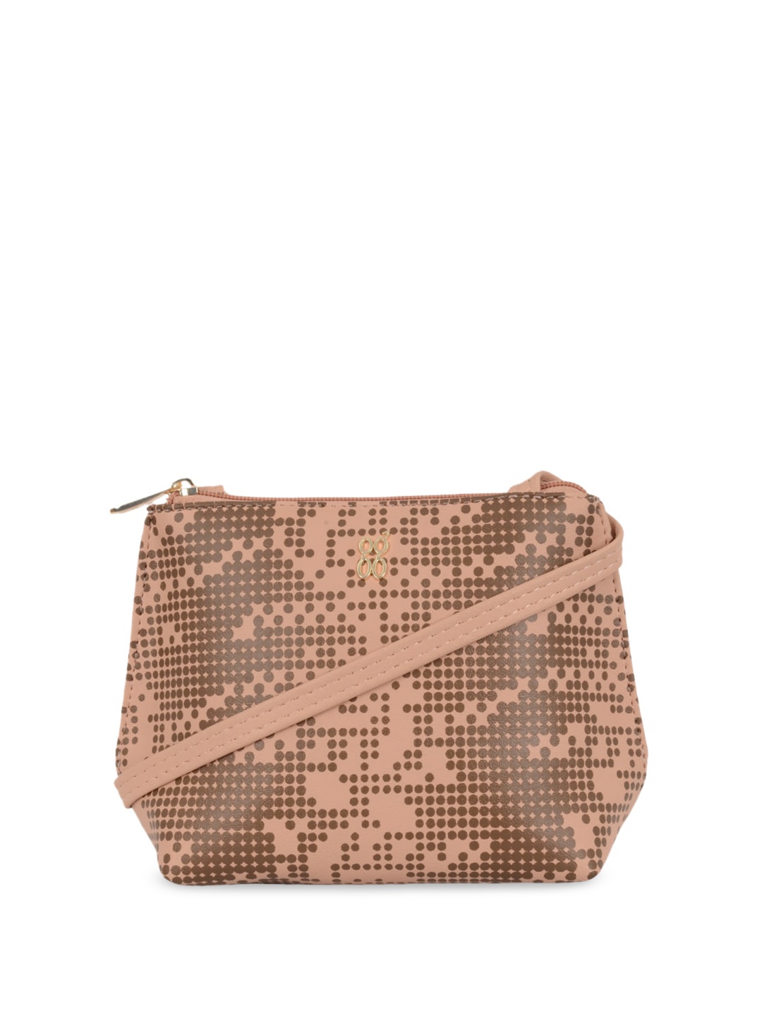 

Baggit Abstract Printed Zip Detail PU Structured Tote Bag, Pink