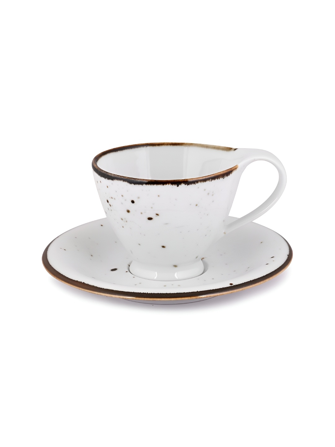 

Hitkari White & Black Printed 12 Pcs Matte Cup & Saucer Set