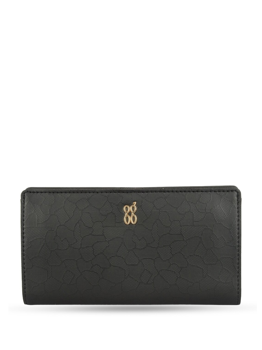 

Baggit Lwxe Musky 3T5 E Women Textured Two Fold Wallet, Black