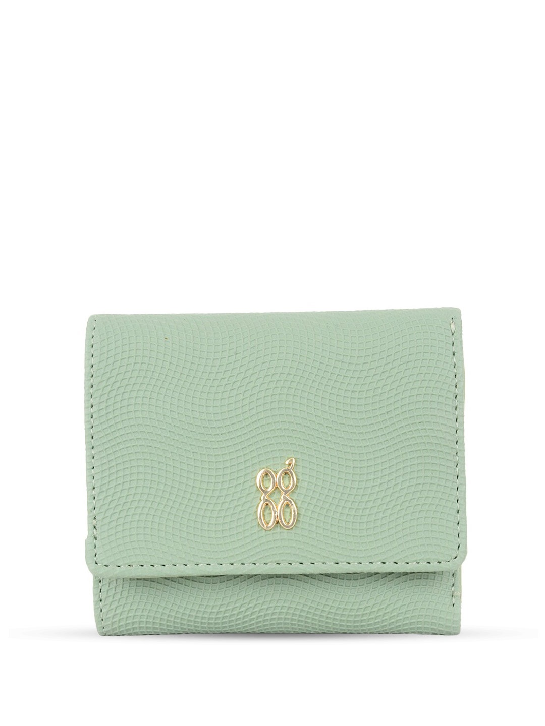 

Baggit Lzxe Highty 3T5 E Dapple Women Textured Three Fold Wallet, Green