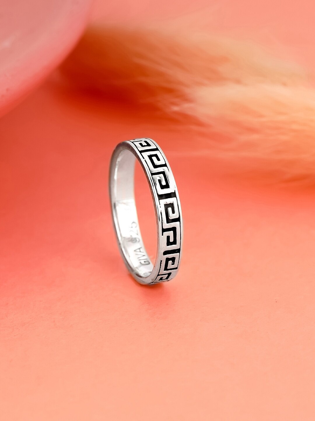 

GIVA Rhodium-Plated 925 Sterling Silver Finger Ring