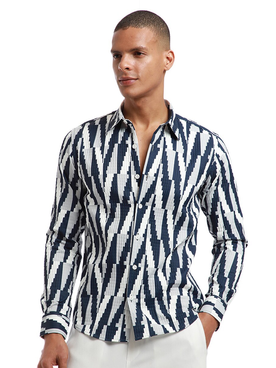 

Banana Club Classic Slim Fit Striped Casual Shirt, Blue