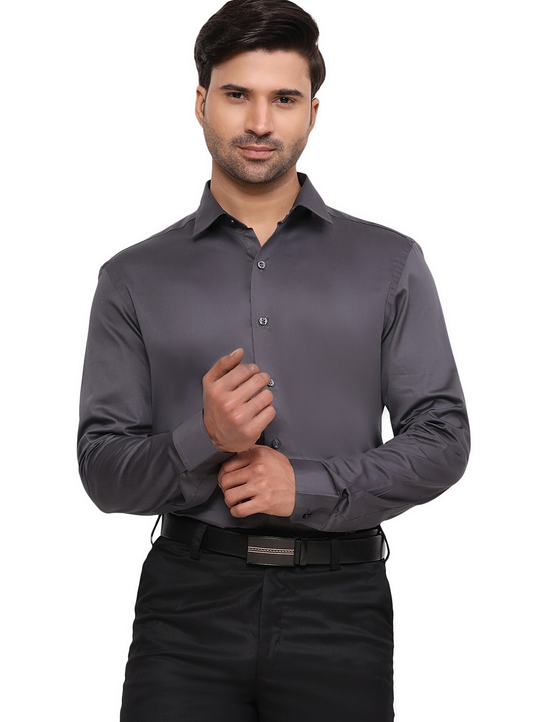 

BAESD Classic Semi Sheer Formal Shirt, Black