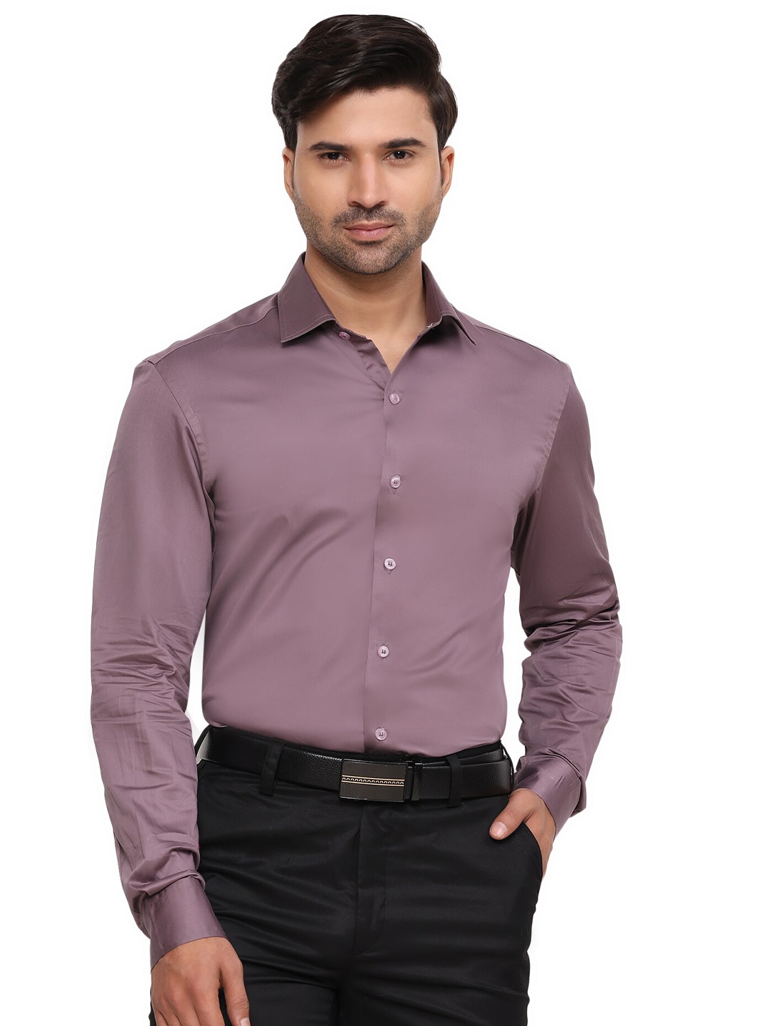 

BAESD Classic Long Sleeves Pure Cotton Formal Shirt, Mauve
