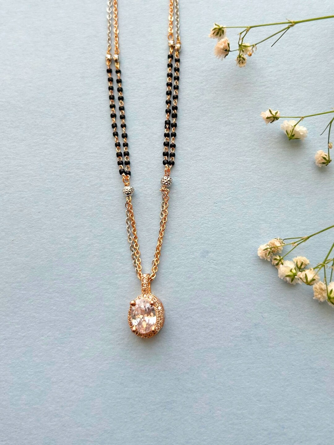 

Zeraki Jewels Rose Gold-Plated Mangalsutra
