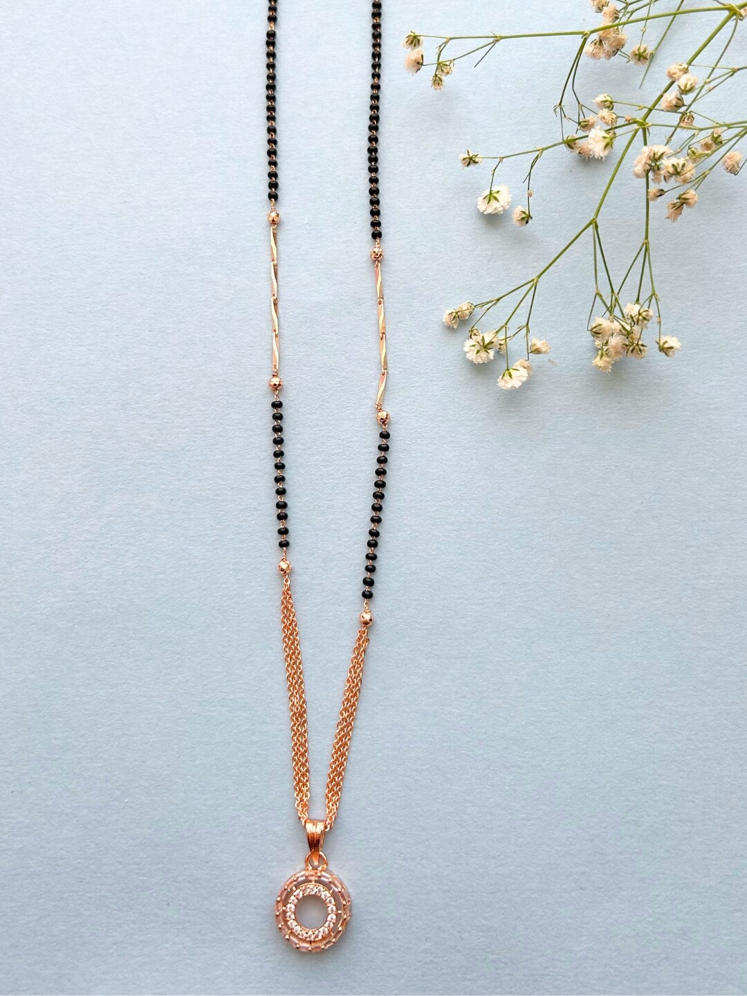 

Zeraki Jewels Rose Gold-Plated Mangalsutra