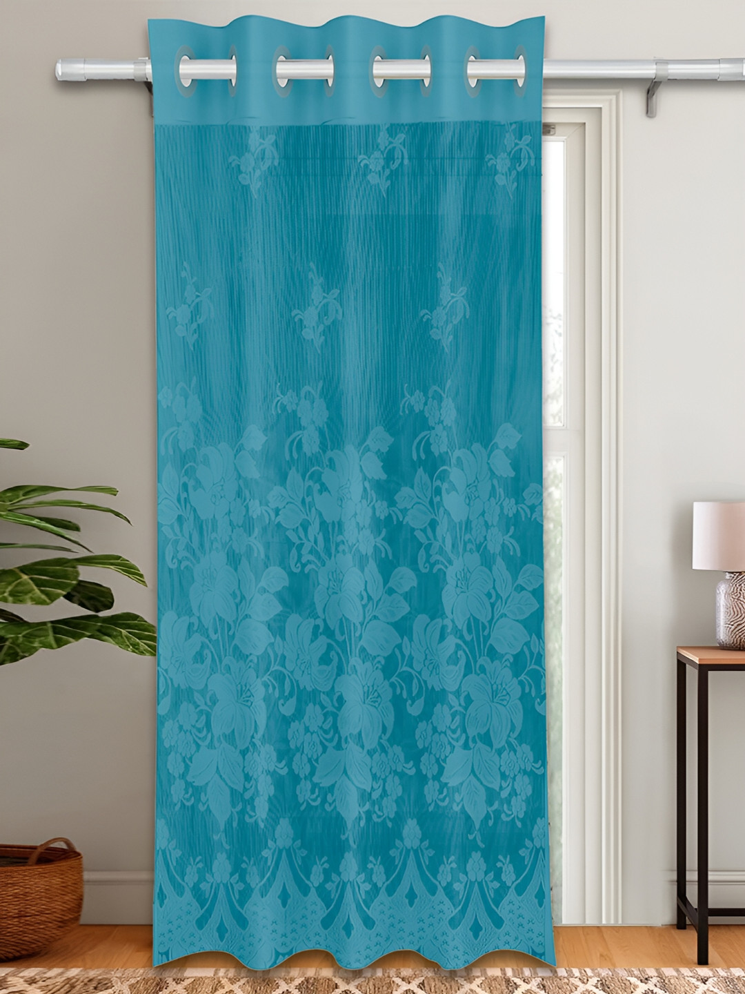 

Kuber Industries Green Ethnic Motifs Room Darkening Door Curtain