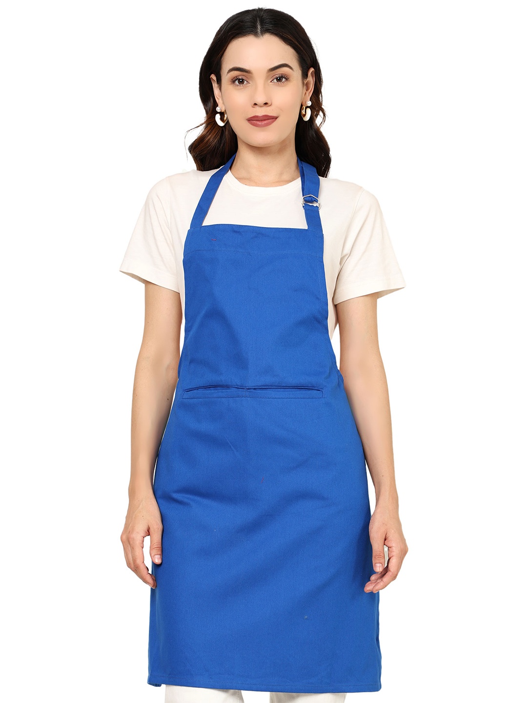

SKANDA FAB Blue Adjustable Pure Cotton Adjustable Straps Aprons