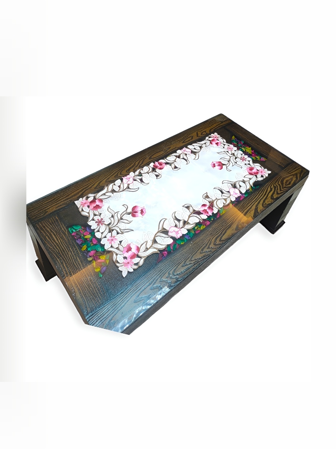 

TANLOOMS Pink & White Embroidered Table Runners