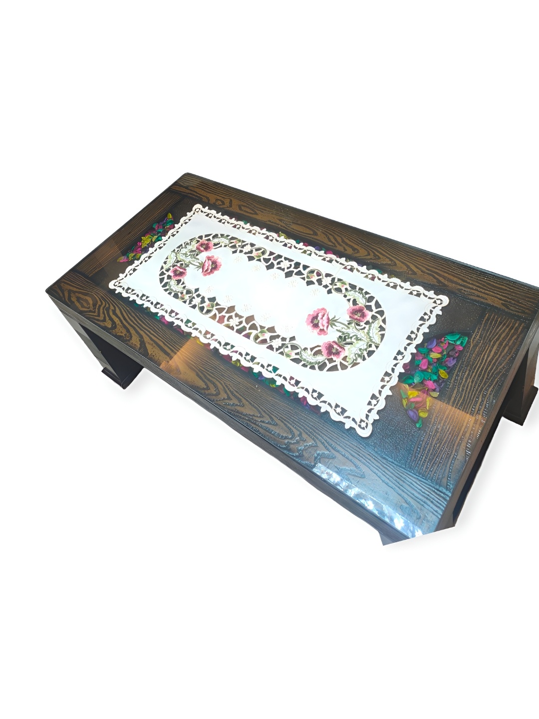 

TANLOOMS Brown & Pink Embroidered Table Runners