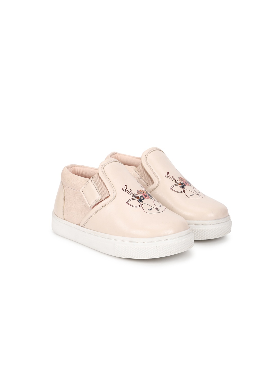 

mothercare Girls Printed Slip-On Sneakers, Beige