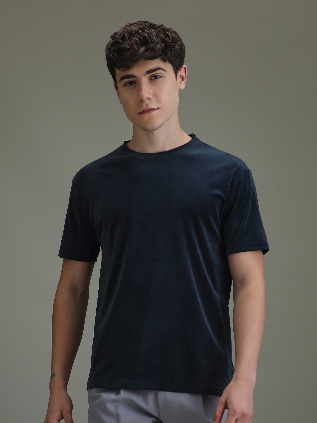 

Banana Club Round Neck Slim Fit T-shirt, Blue