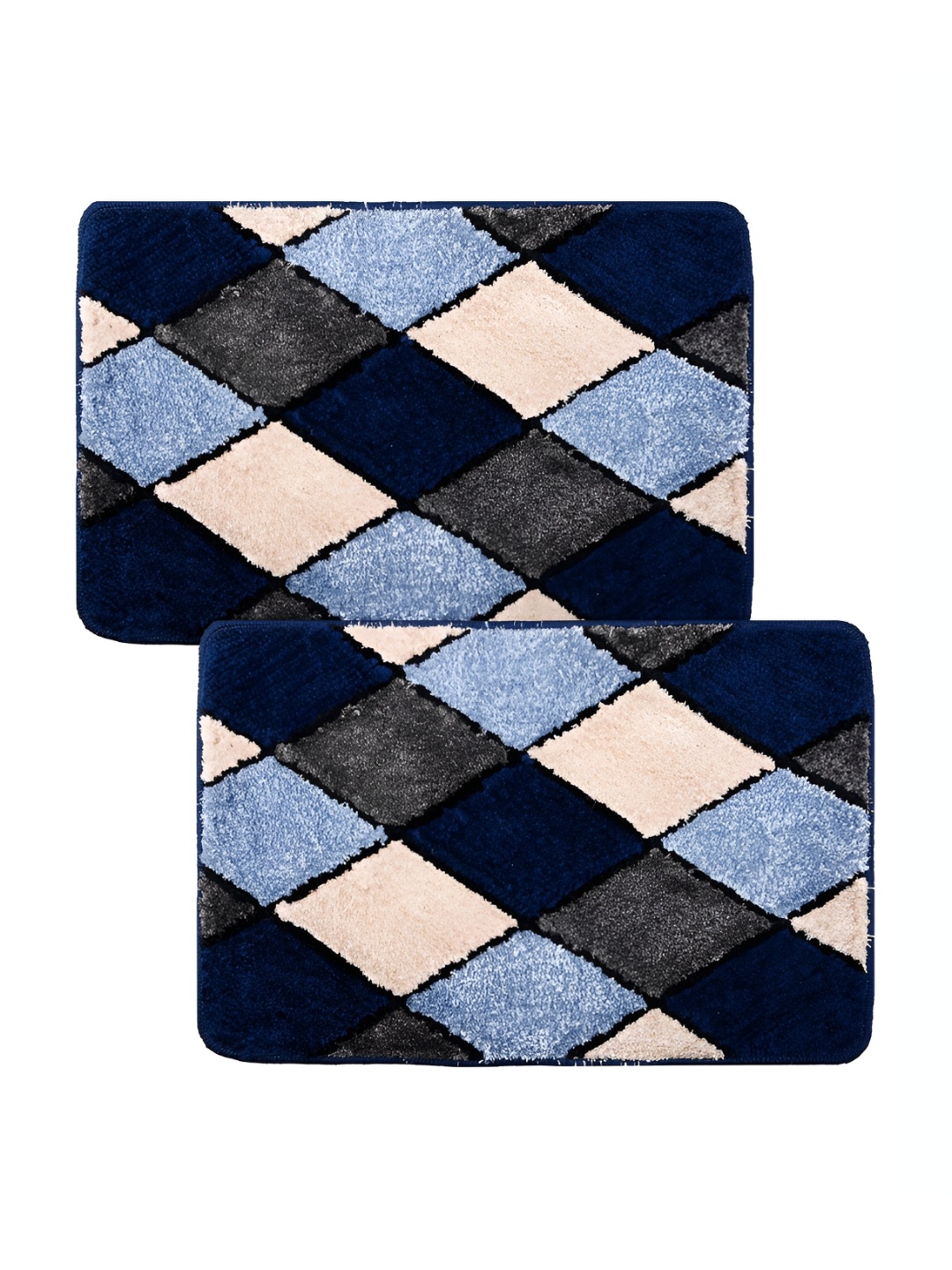 

Kuber Industries 2 Pieces Blue Anti-Skid Doormats