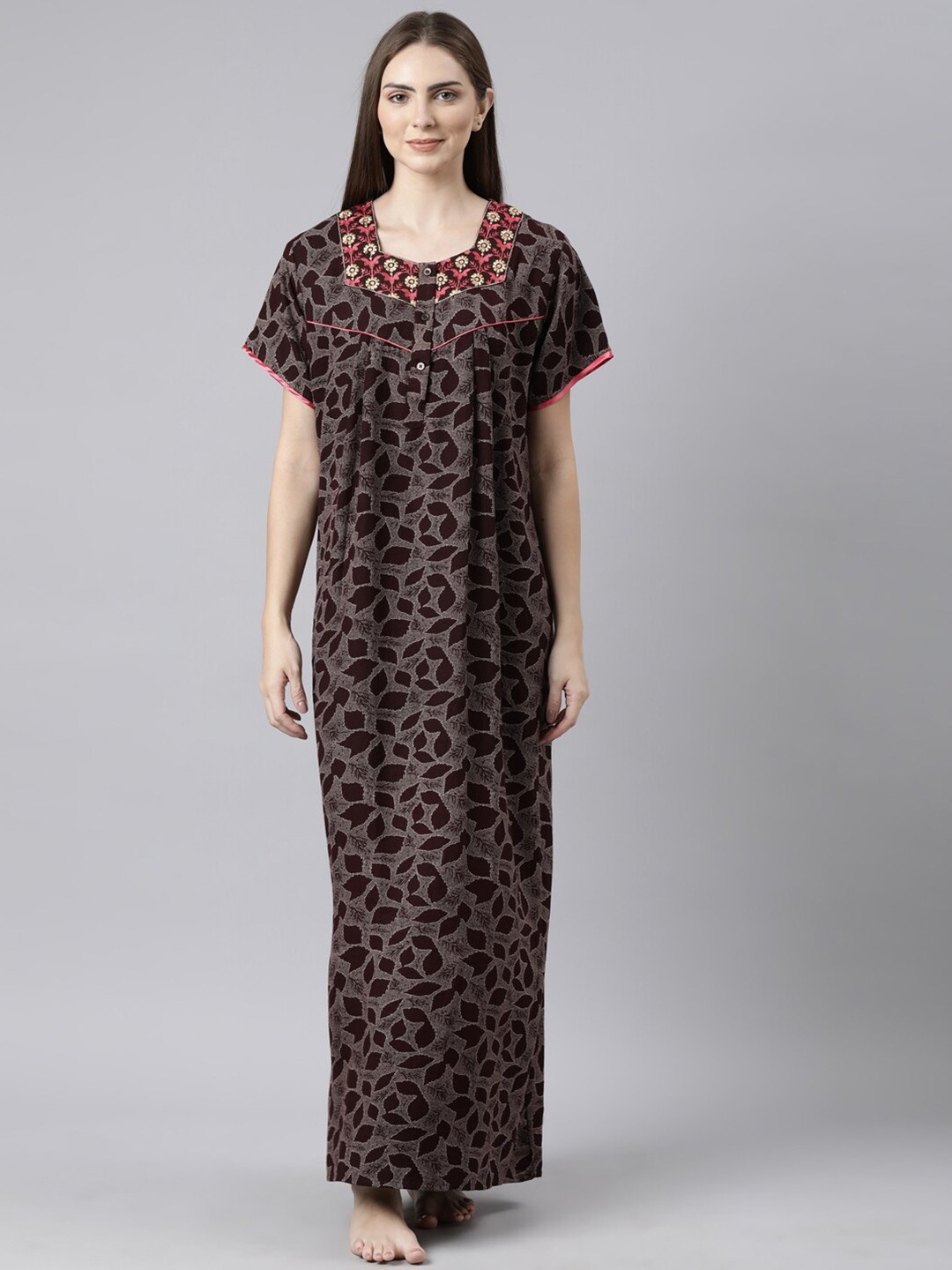

Bailey sells Floral Printed Pure Cotton Maxi Nightdress, Brown