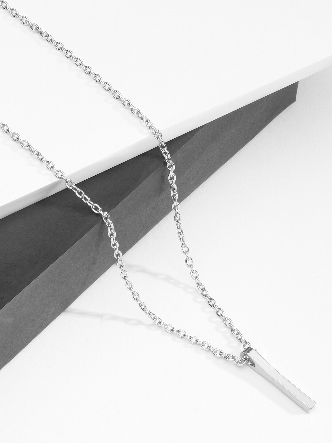 

The Bro Code Men Silver-Plated Oxidised Necklace
