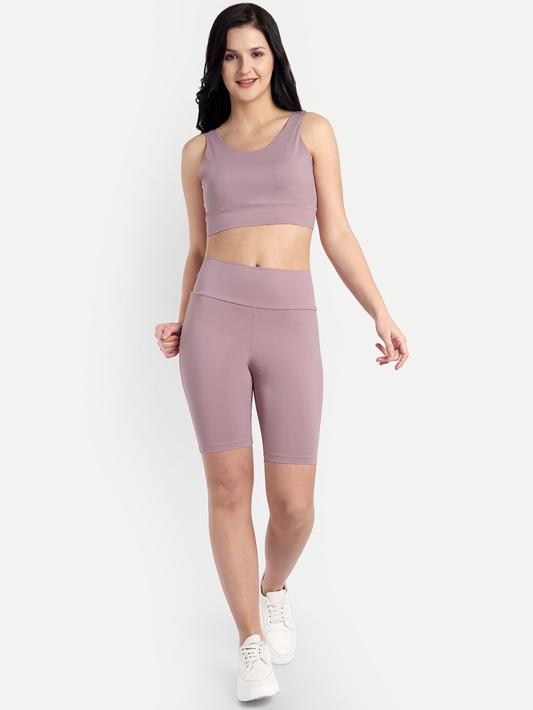

PANDORNA Round Neck Bra & Tights Sports Co-Ords, Pink