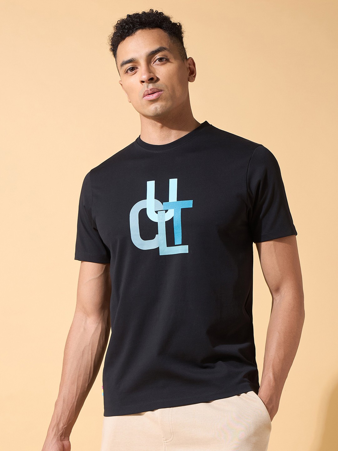 

CULT Cult Brand Carrier Print T-shirt, Black