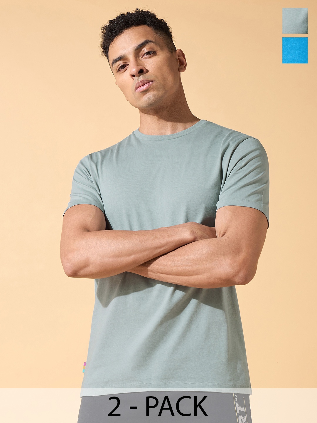 

CULT Pack of 2 Cult Essential Cotton T-shirts, Blue