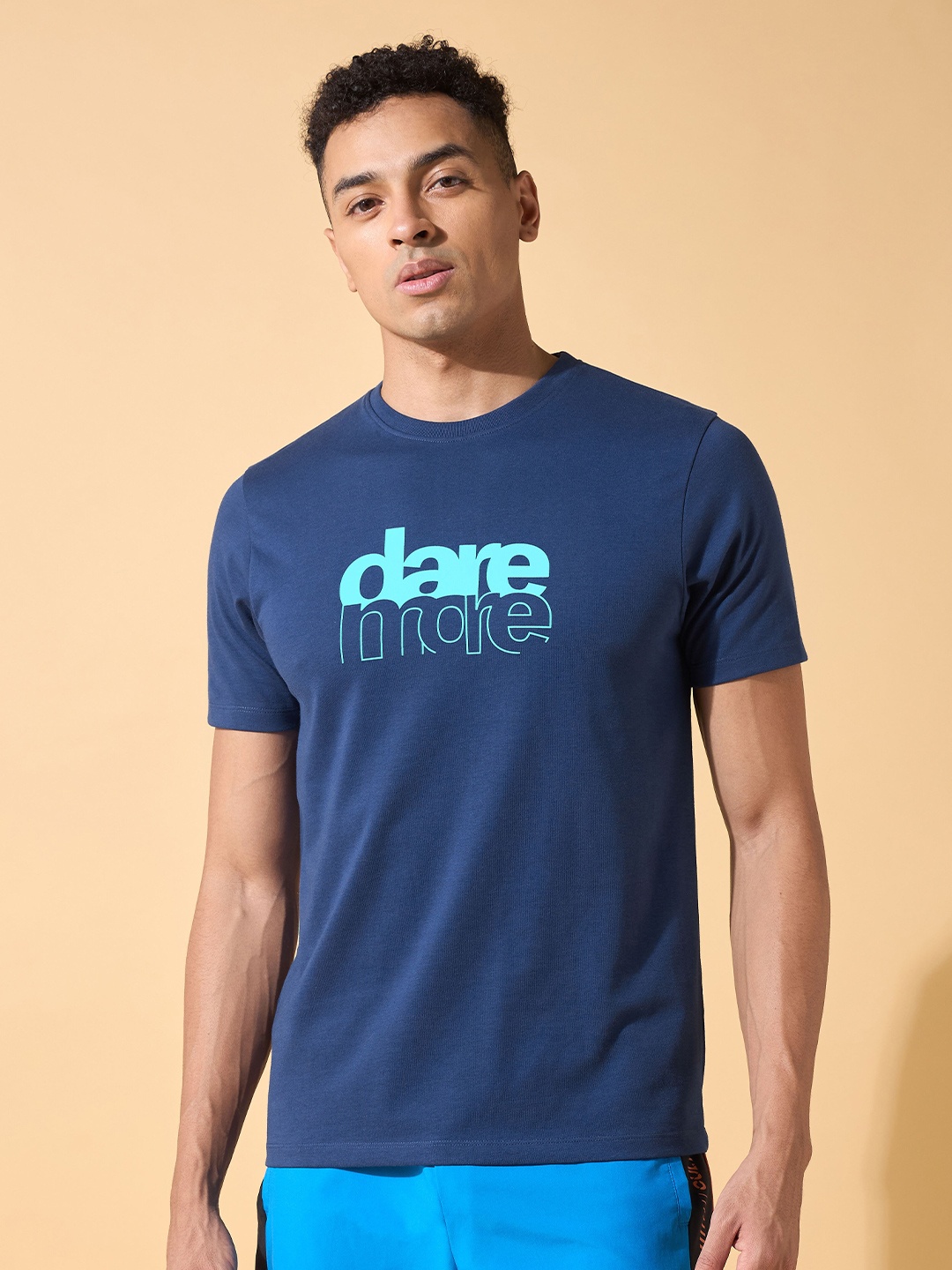 

CULT Dare More Printed T-shirt, Blue