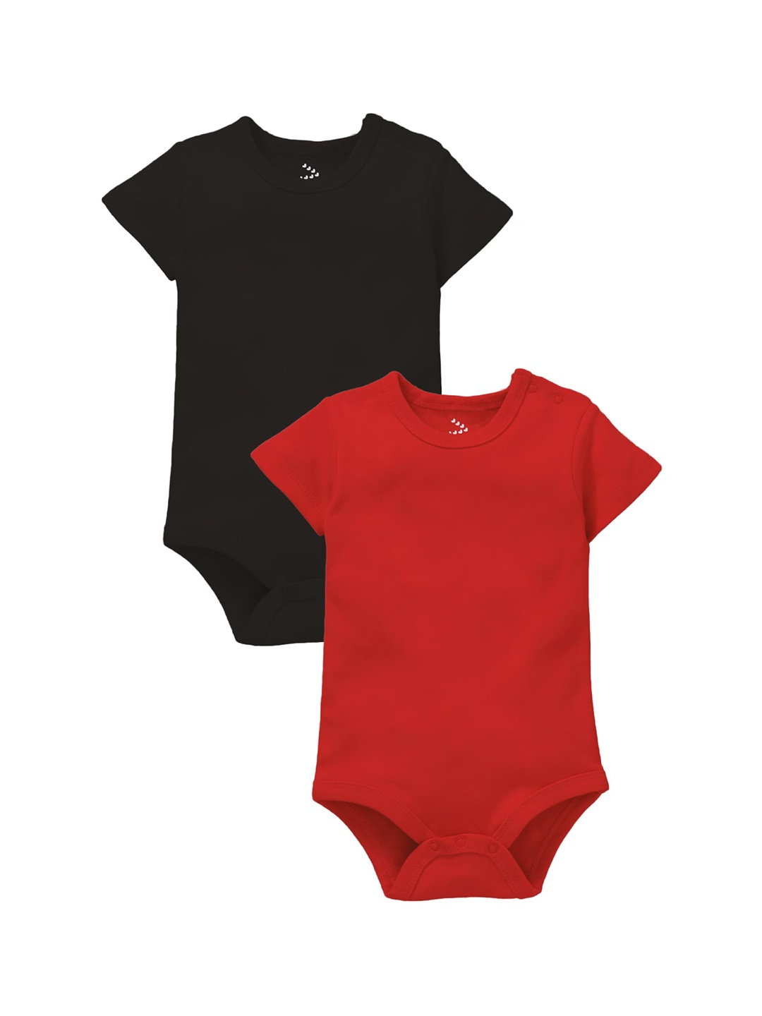 

Zeezeezoo Infant Kids Pack Of 2 Pure Cotton Bodysuits, Red