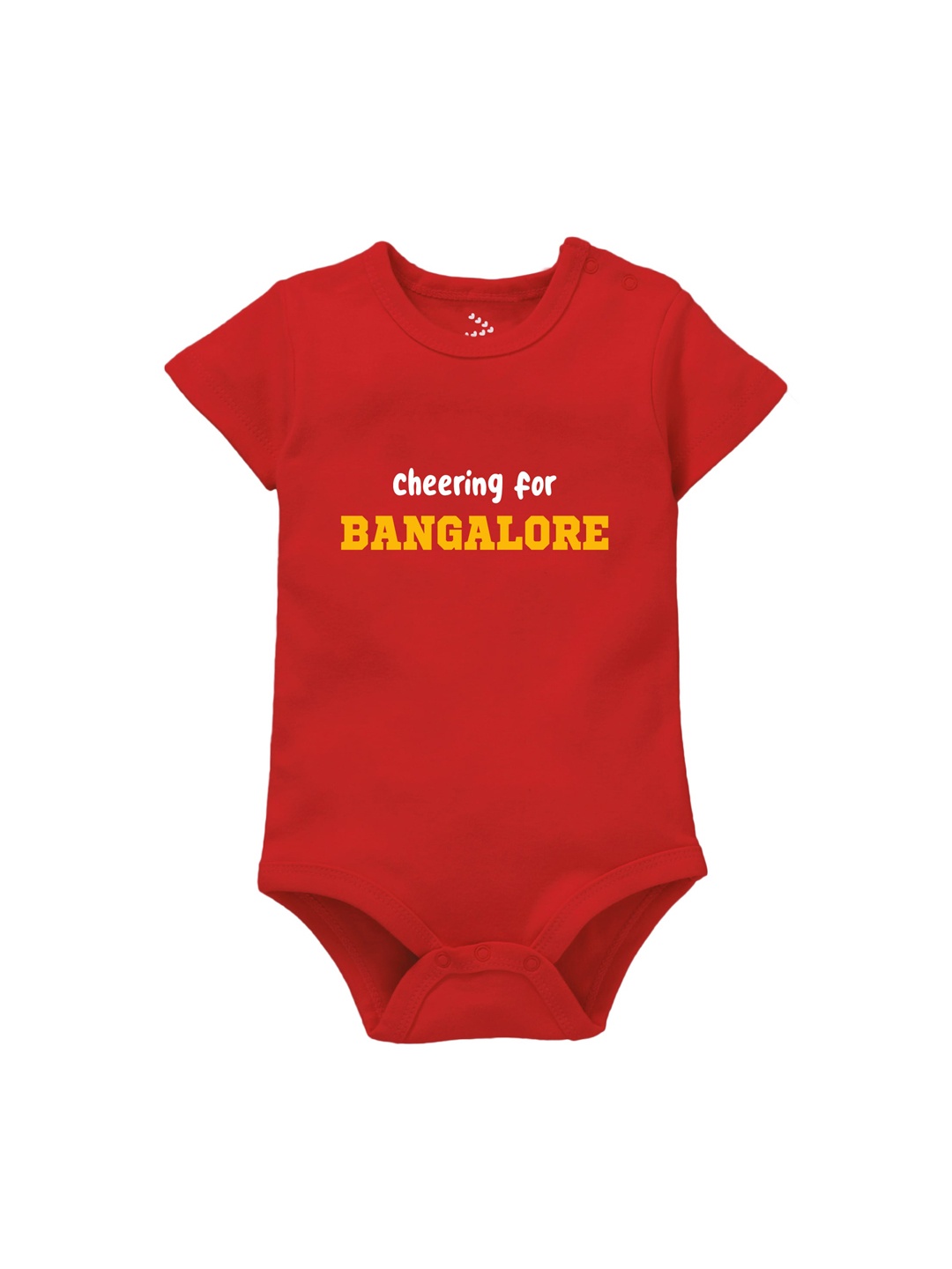 

Zeezeezoo Infant Kids Bangalore RCB Printed Pure Cotton Bodysuits, Red