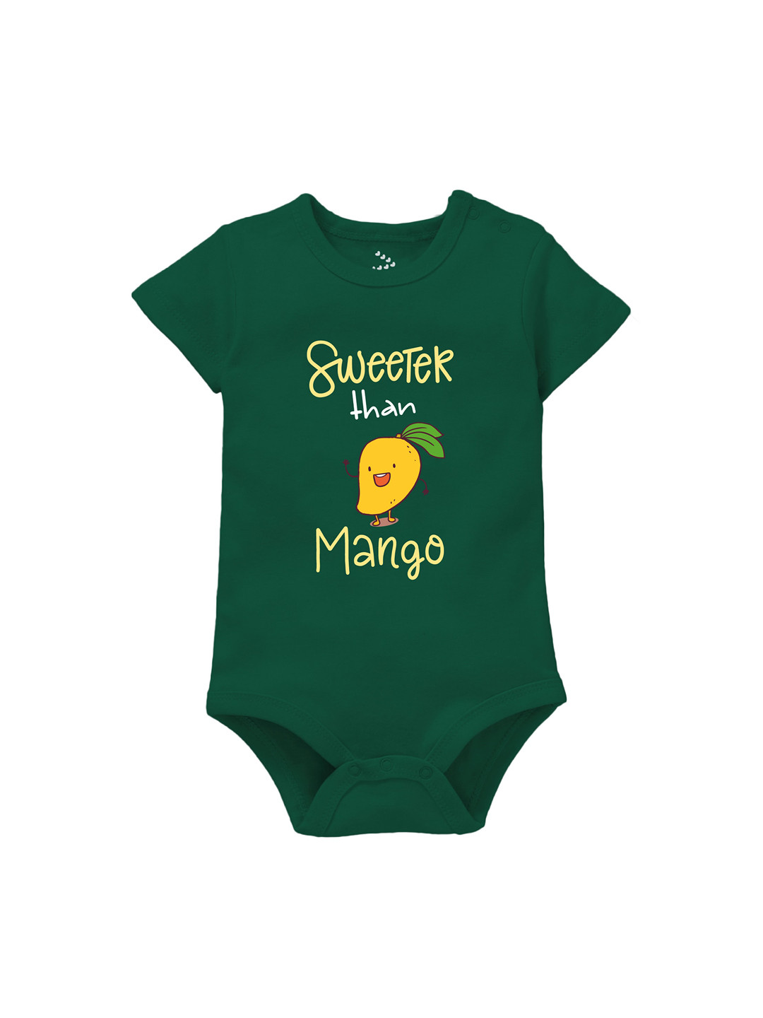 

Zeezeezoo Infant Kids Typography Printed Pure Cotton Bodysuits, Green