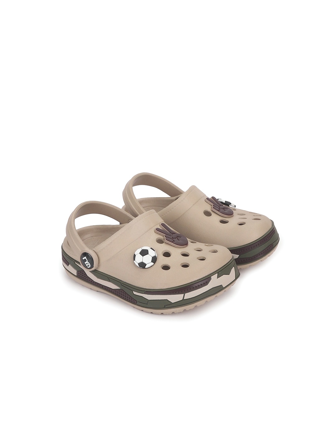 

mothercare Kids Self Design Clogs, Beige