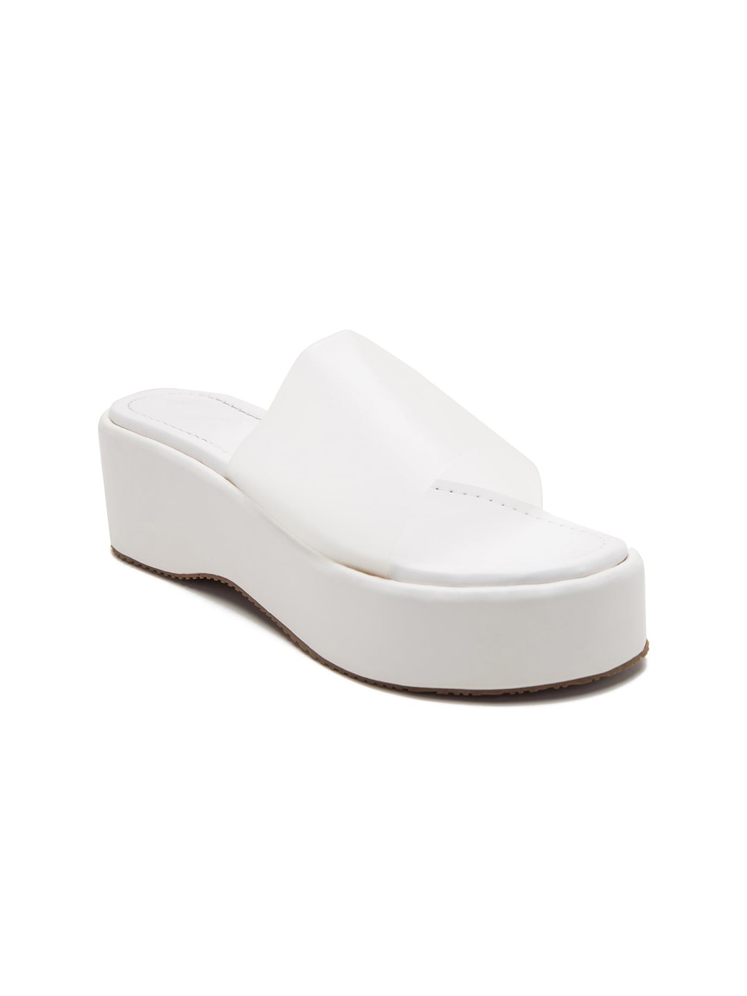 

STYLZINDIA Open Toe Platform Heels, White