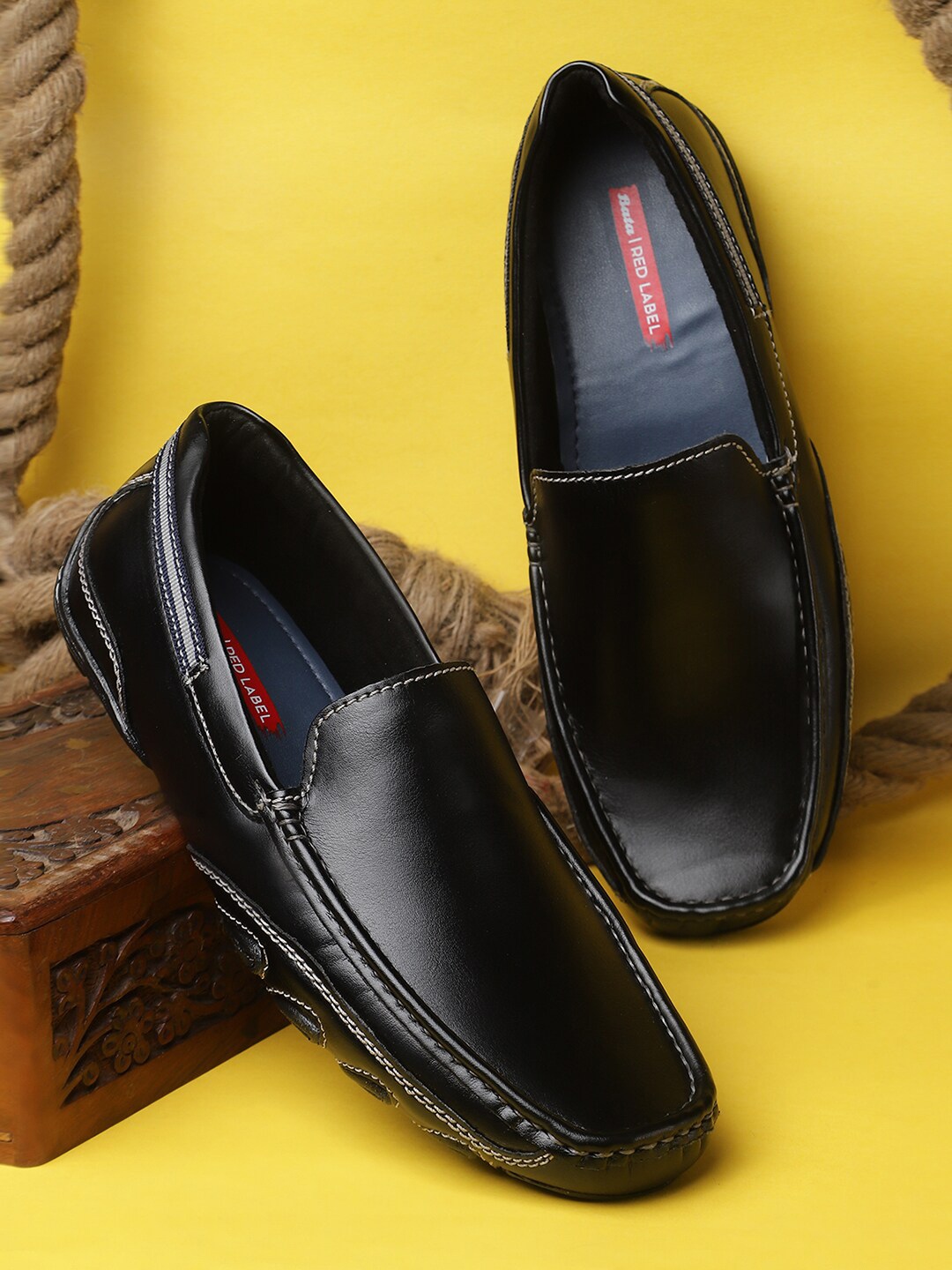 

Bata Red Label Men Formal Slip-On Shoes, Black
