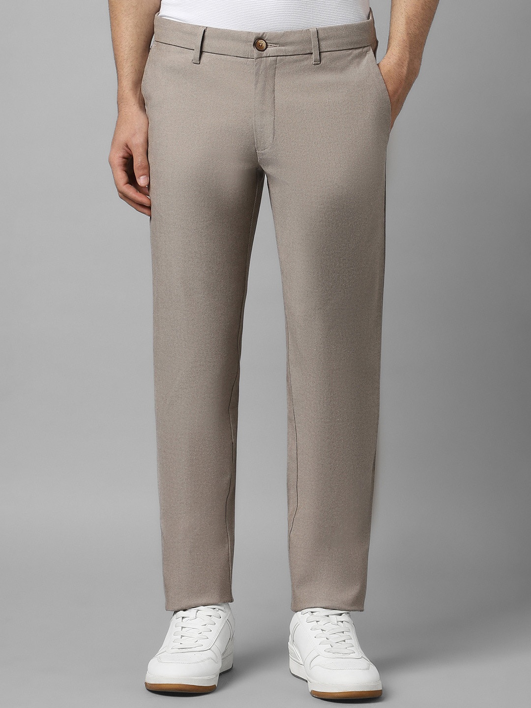 

Louis Philippe Sport Men Textured Slim Fit Trousers, Khaki