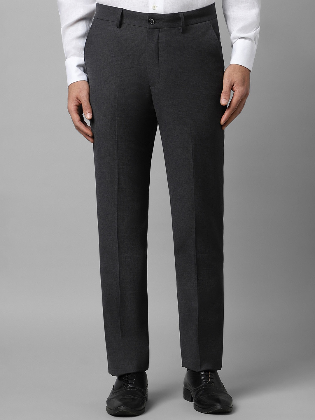 

Louis Philippe Men Slim Fit Formal Trousers, Grey