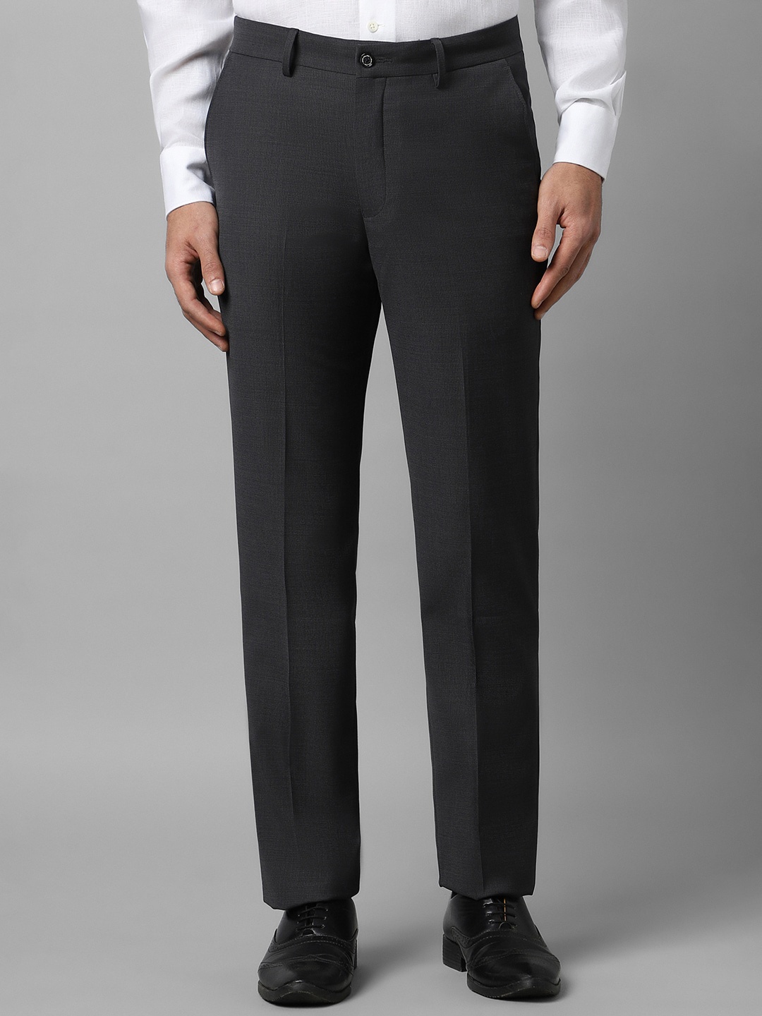 

Louis Philippe Men Slim Fit Formal Trousers, Grey