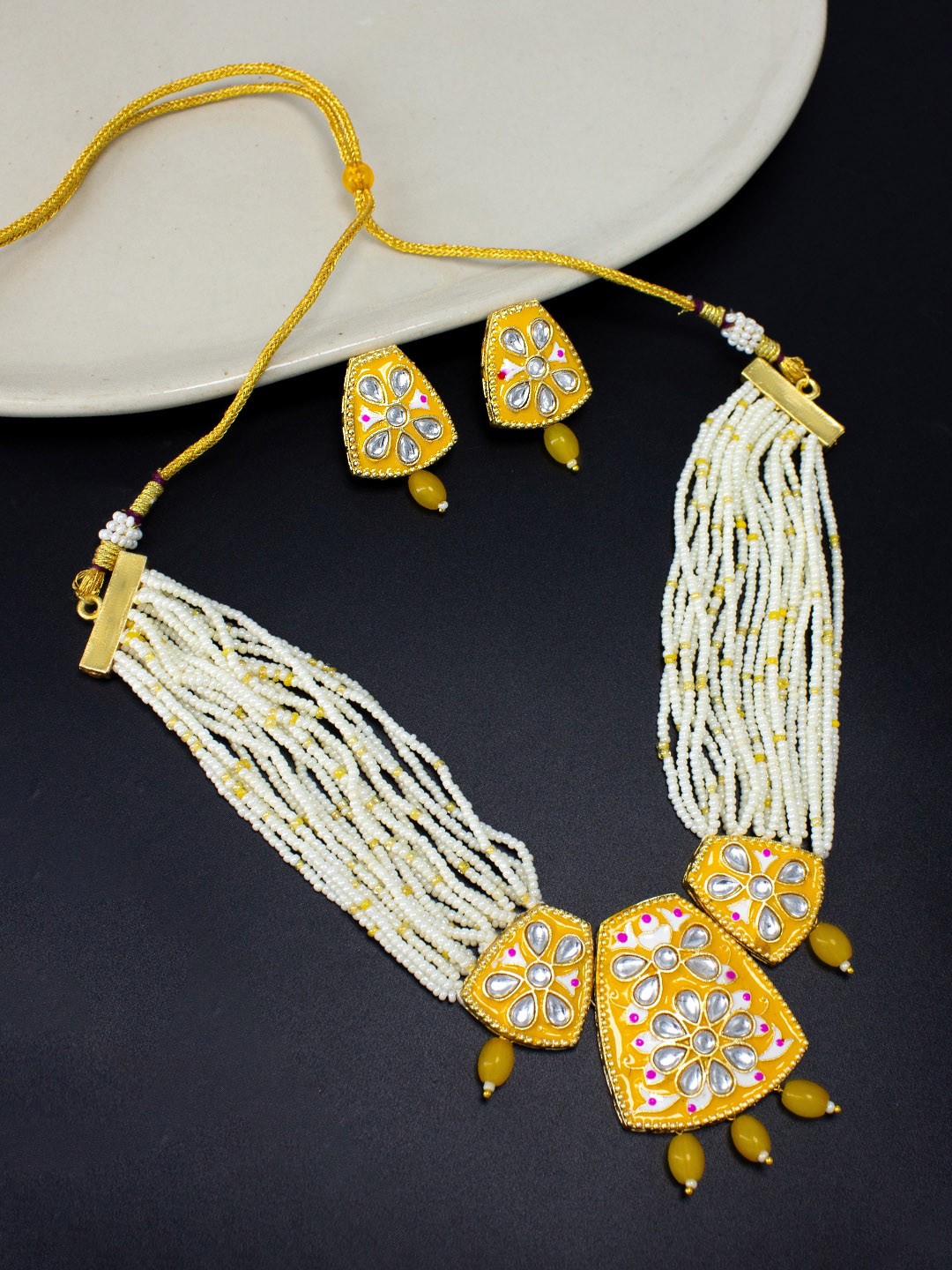 

PRIVIU Gold-Plated Pearls-Beaded Jewellery Set