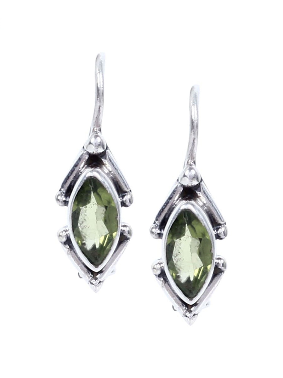 

Silverwala 925 Silver Oxidised Contemporary Drop Earrings