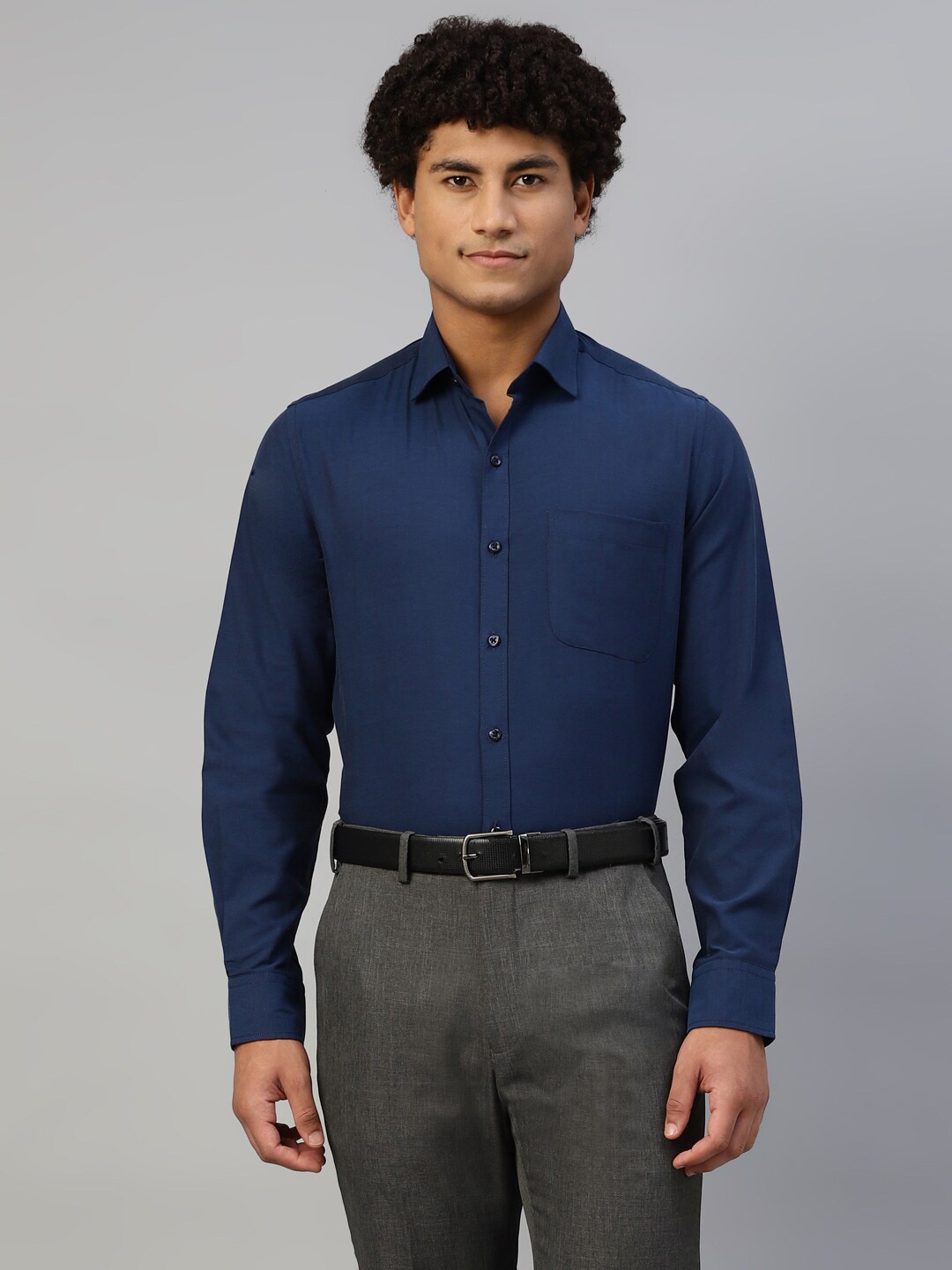 

DON VINO Comfort Spread Collar Cotton Formal Shirt, Blue
