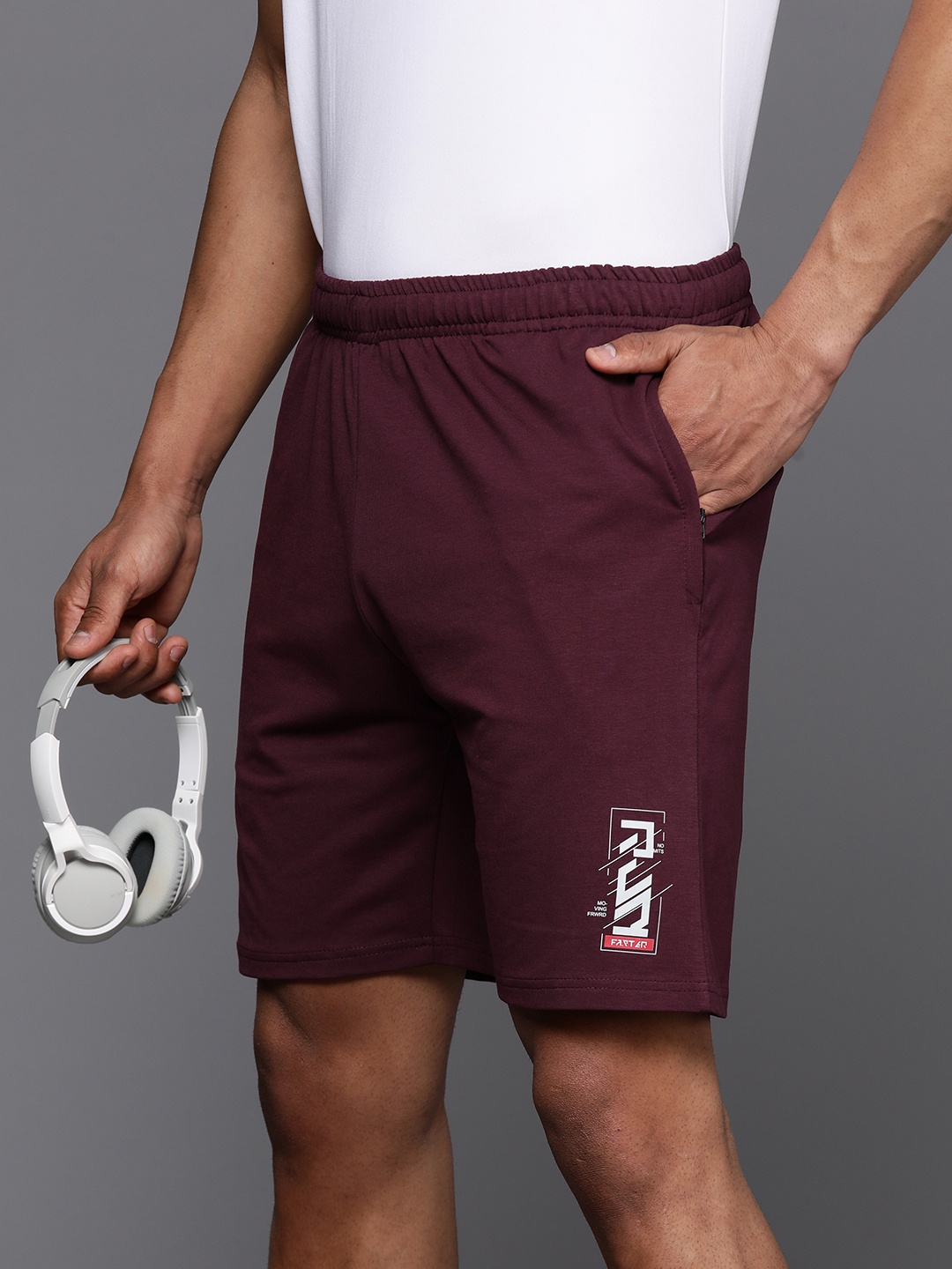 

HRX by Hrithik Roshan Men Sports Shorts, Maroon